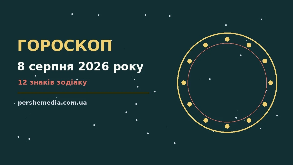 Астрологічний гороскоп на 8 серпня 2026 року, зоряне небо та знаки Зодіаку