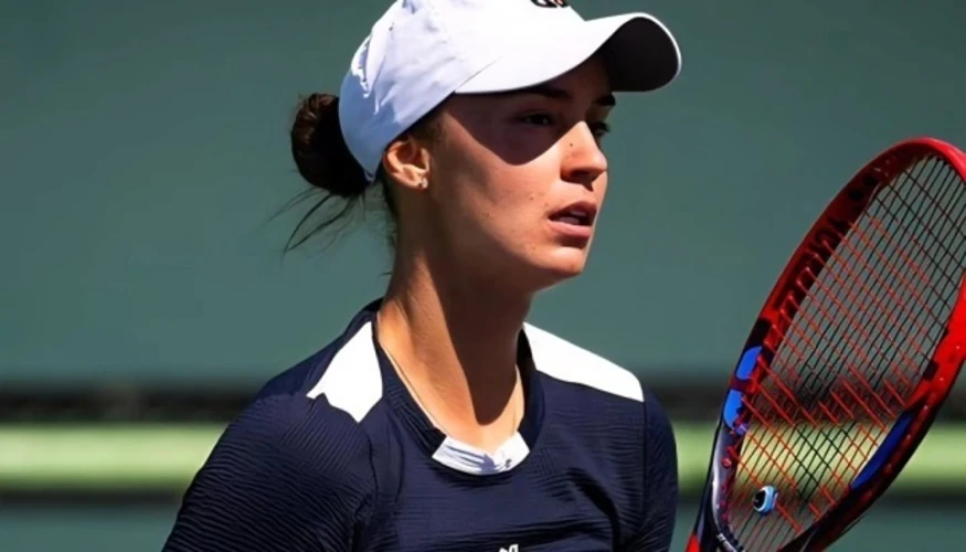Ангеліна Калініна під час матчу першого кола US Open-2026
