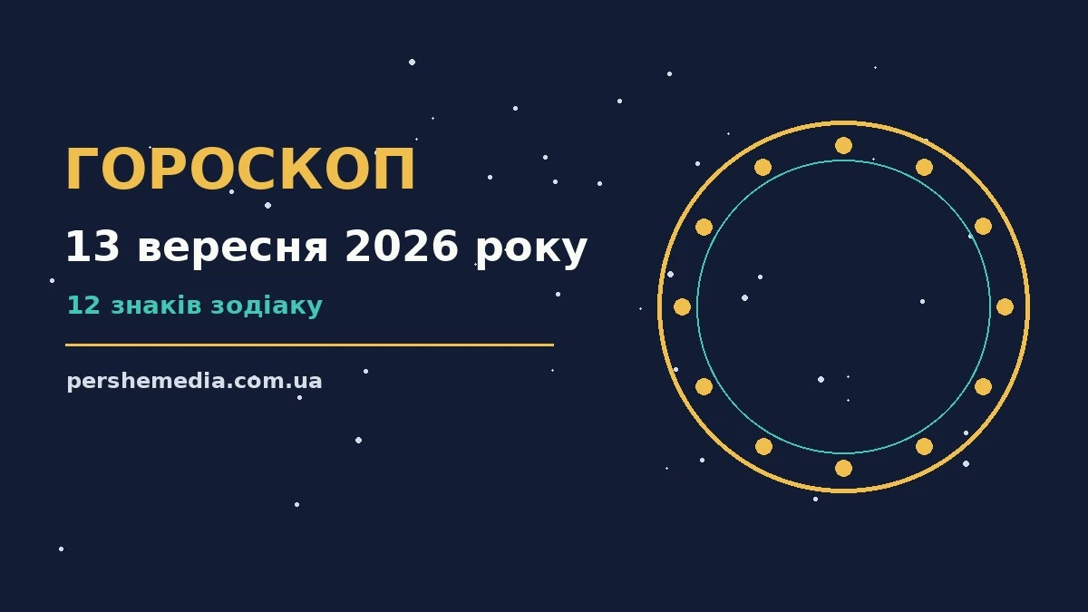 Ранковий гороскоп на 13 вересня 2026 року: чашка кави, нотатки та символи знаків Зодіаку на столі