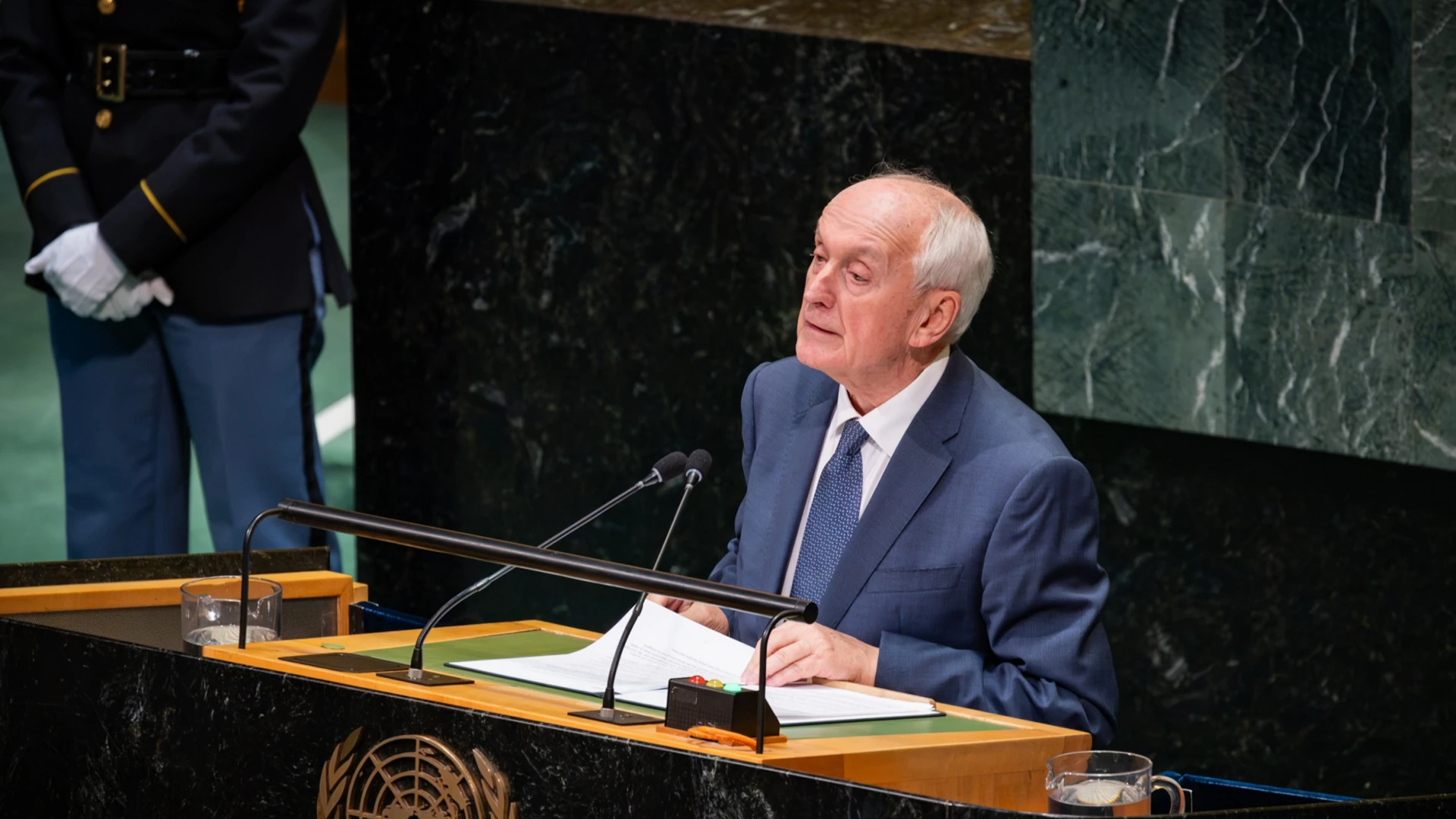 Президент Угорщини Андраш Бака під час виступу на 81-й сесії Генасамблеї ООН у Нью-Йорку